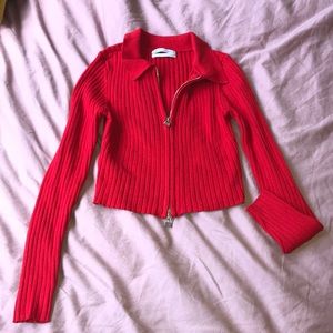Urban Front Zip Knitted Top
